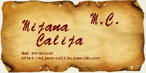 Mijana Čalija vizit kartica